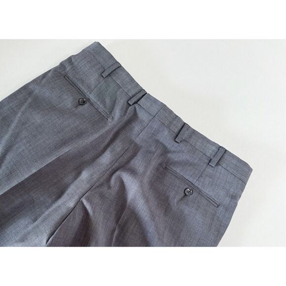 Brooks Brothers Dress Pants Men's 36x32 Dark Gray Wool Pleated Front MINT